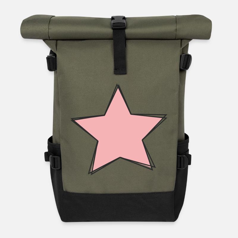 Rosa Stern Design - Rolltop Rucksack - Olive/Schwarz