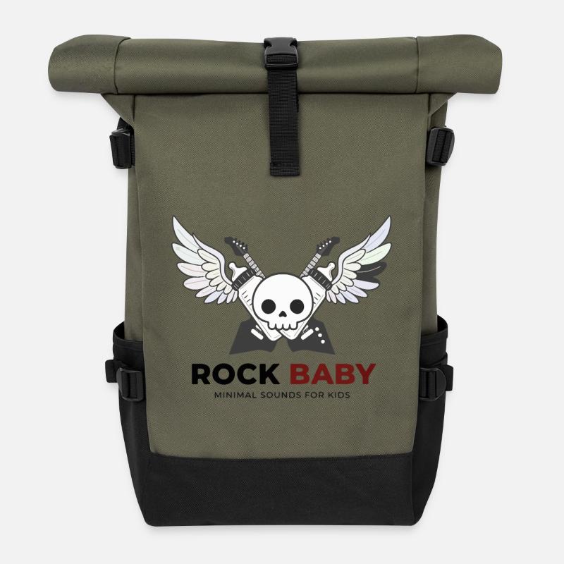 Rock Baby - Rolltop Rucksack - Olive/Schwarz