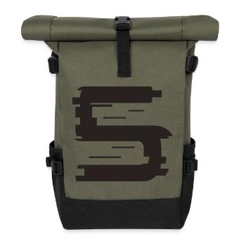 5 - Roll Top Backpack - olive/black - Front