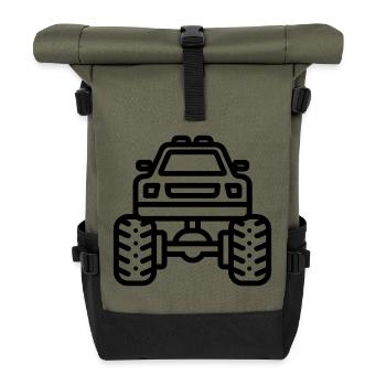 monster truck - Sac à dos roll top - olive/noir - Devant