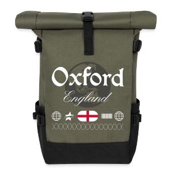 Oxford England Streetwear Reise Souvenir - Rolltop Rucksack - Olive/Schwarz - Vorne