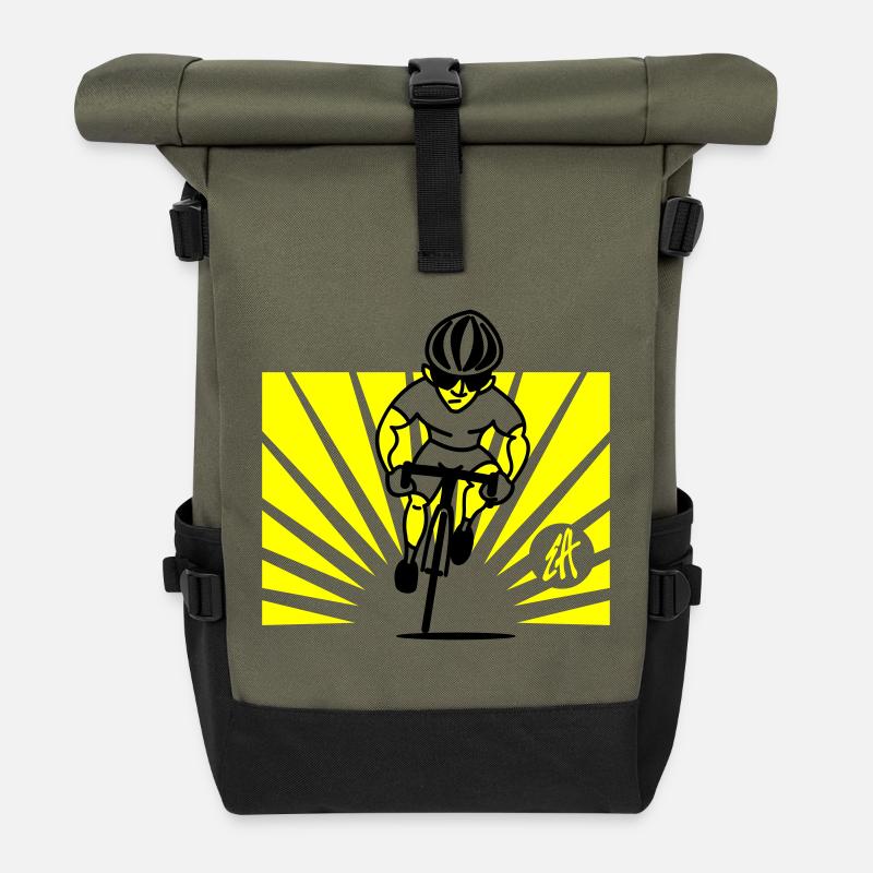 Radfahrer - Rolltop Rucksack - Olive/Schwarz
