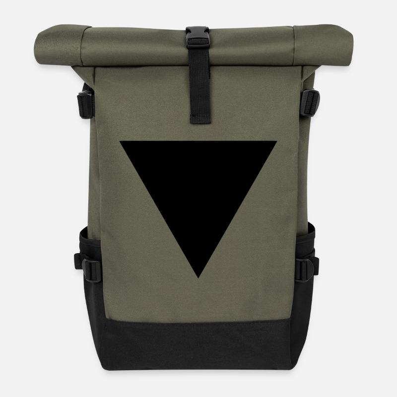 triangle - Sac à dos roll top - olive/noir