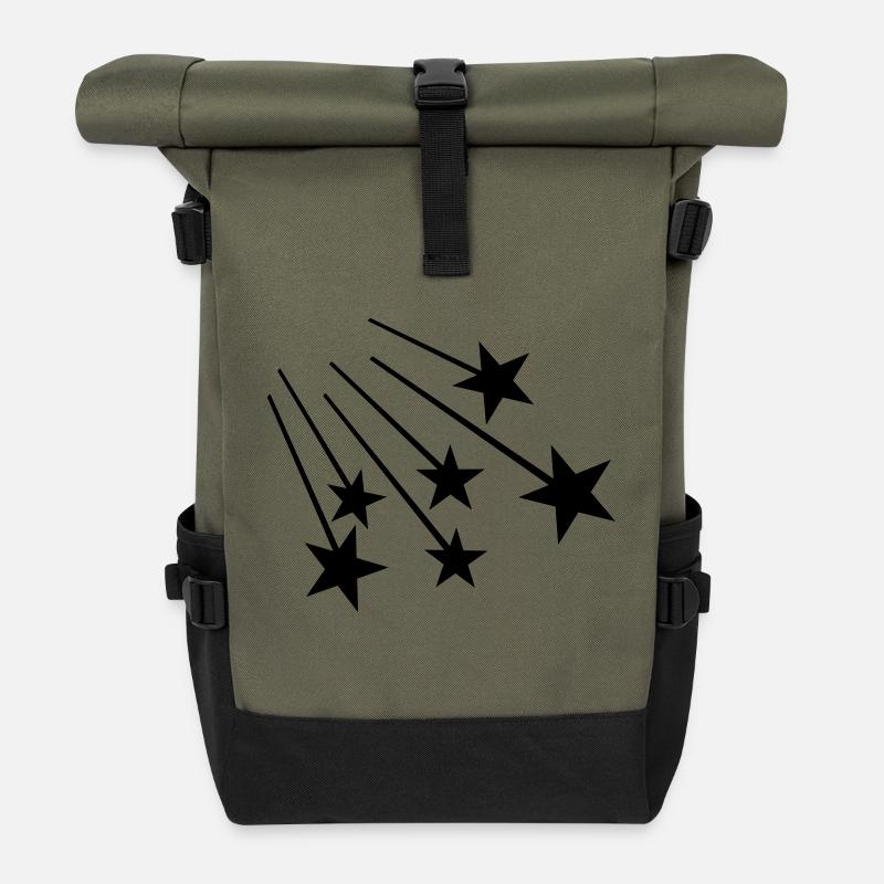 Stars - Rolltop Rucksack - Olive/Schwarz