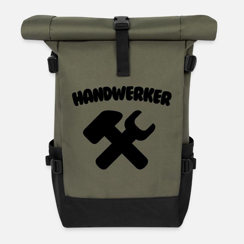 Handwerker - Rolltop Rucksack - Olive/Schwarz