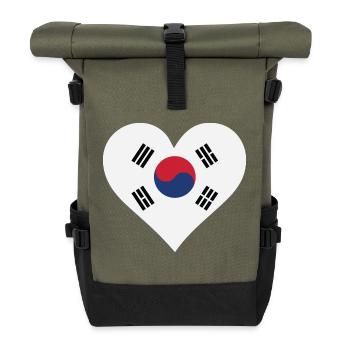 Je aime la Corée du Sud - Sac à dos roll top - olive/noir - Devant