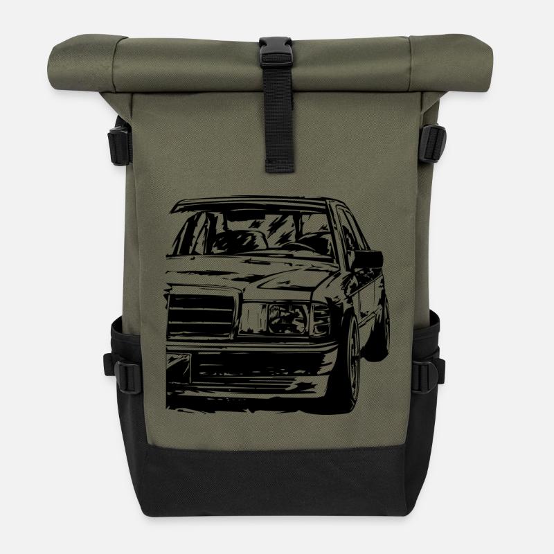 W201 Dirty - Rolltop Rucksack - Olive/Schwarz
