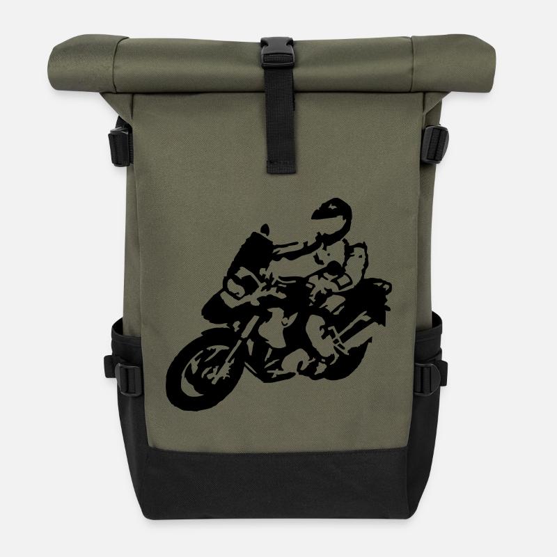BIKER1200gsfahrer - Sac à dos roll top - olive/noir