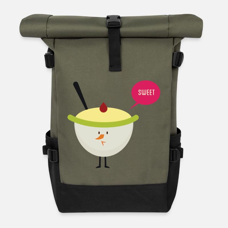doux - Sac à dos roll top - olive/noir