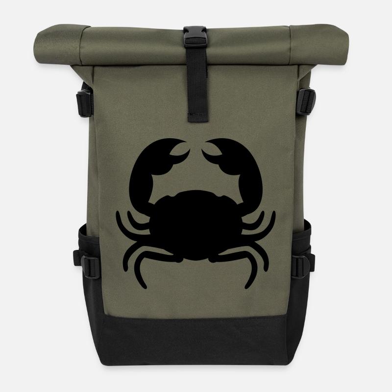 krabbe - Rolltop Rucksack - Olive/Schwarz
