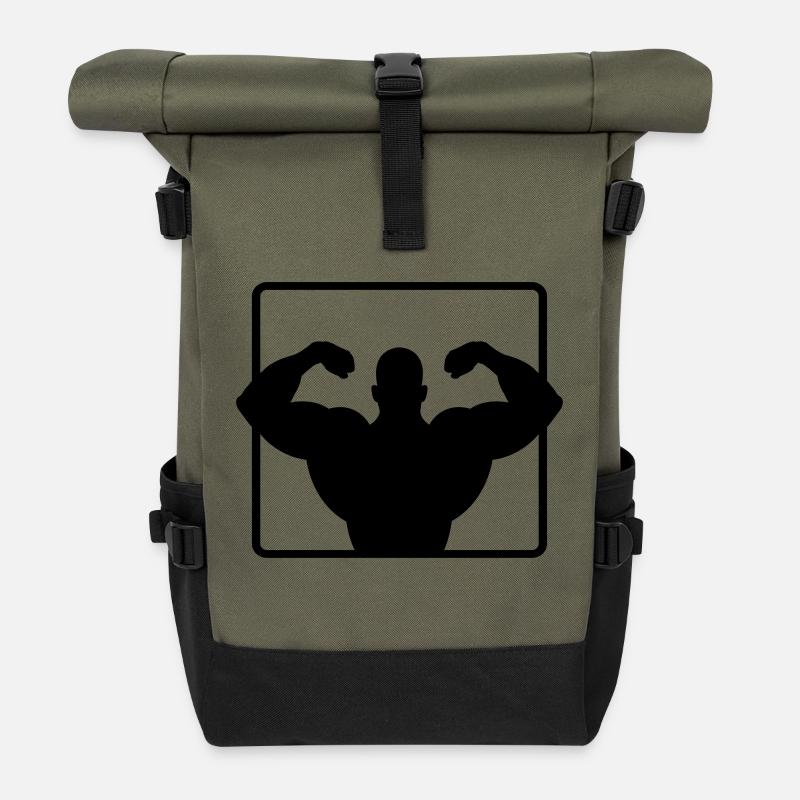 bodybuilder - Rolltop Rucksack - Olive/Schwarz