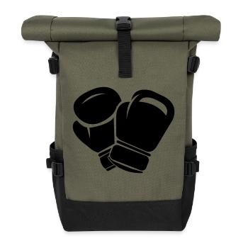 box_handschuhe - Rolltop Rucksack - Olive/Schwarz - Vorne
