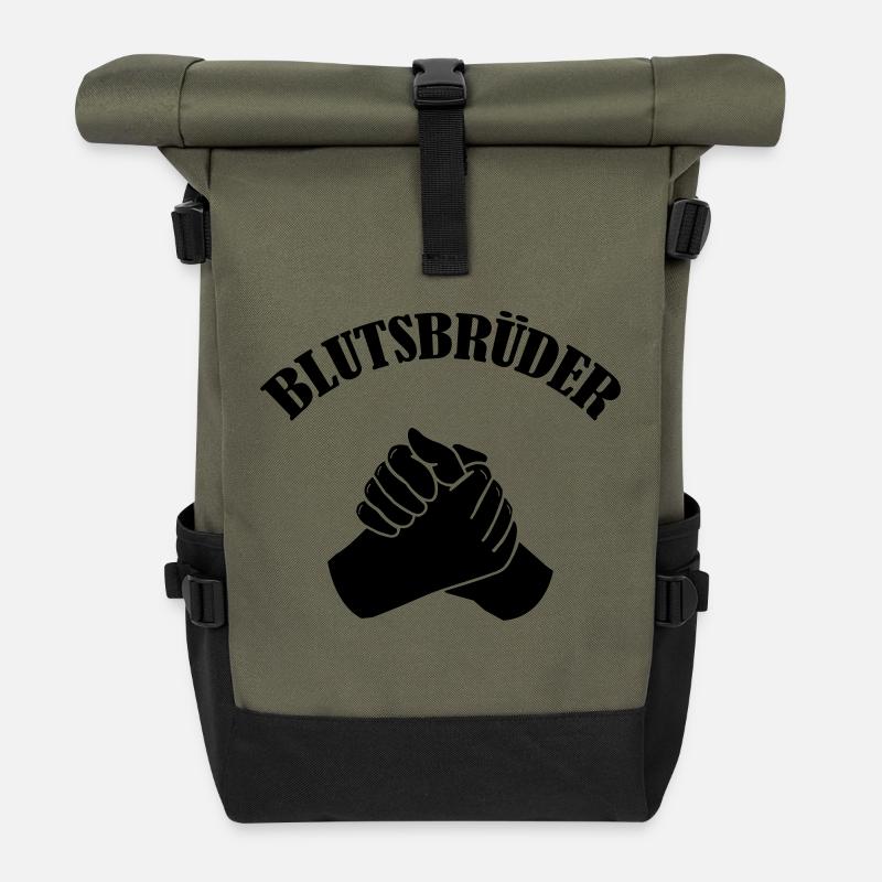 blutsbrueder_001 - Rolltop Rucksack - Olive/Schwarz
