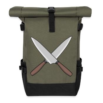 Cook Kitchen Knife Cooks Cook - Roll Top Backpack - olive/black - Front