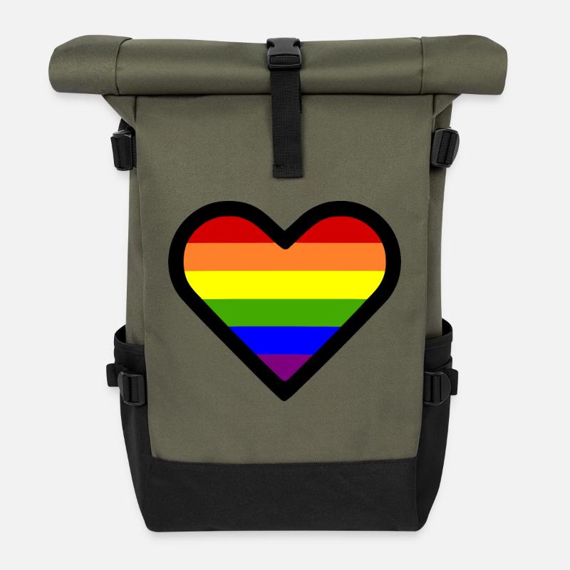 Lgbt - Sac à dos roll top - olive/noir
