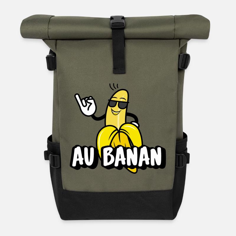 Au Banan - Rolltop Rucksack - Olive/Schwarz