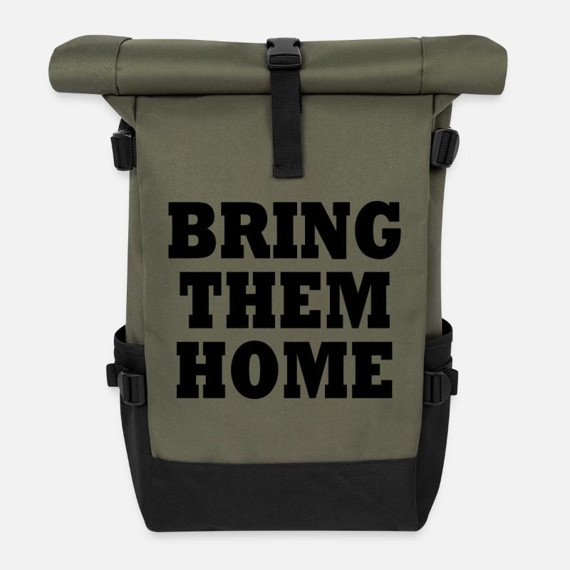 Bring them home - Rolltop Rucksack - Olive/Schwarz