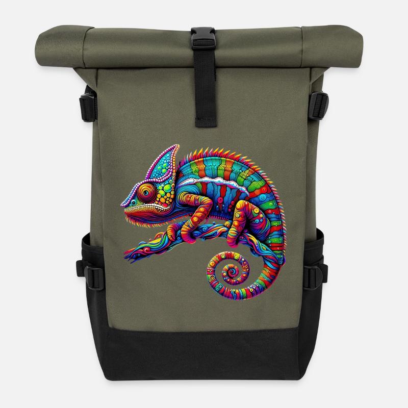Chamäleon - Rolltop Rucksack - Olive/Schwarz