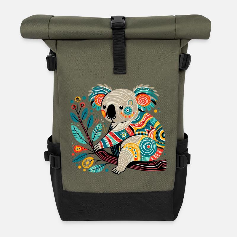 Koala - Rolltop Rucksack - Olive/Schwarz
