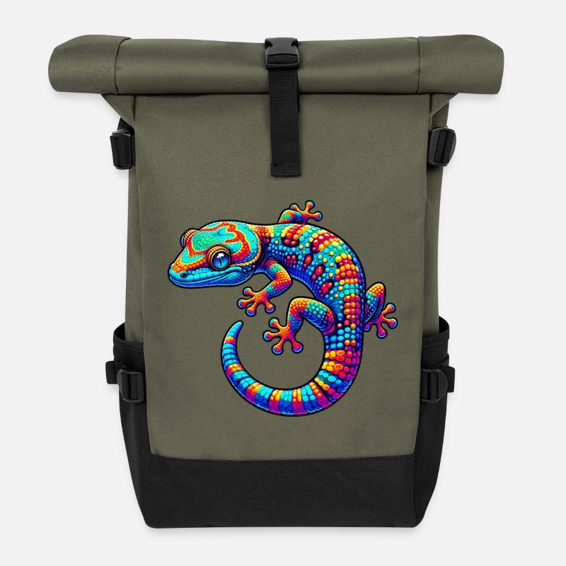 Gecko - Rolltop Rucksack - Olive/Schwarz