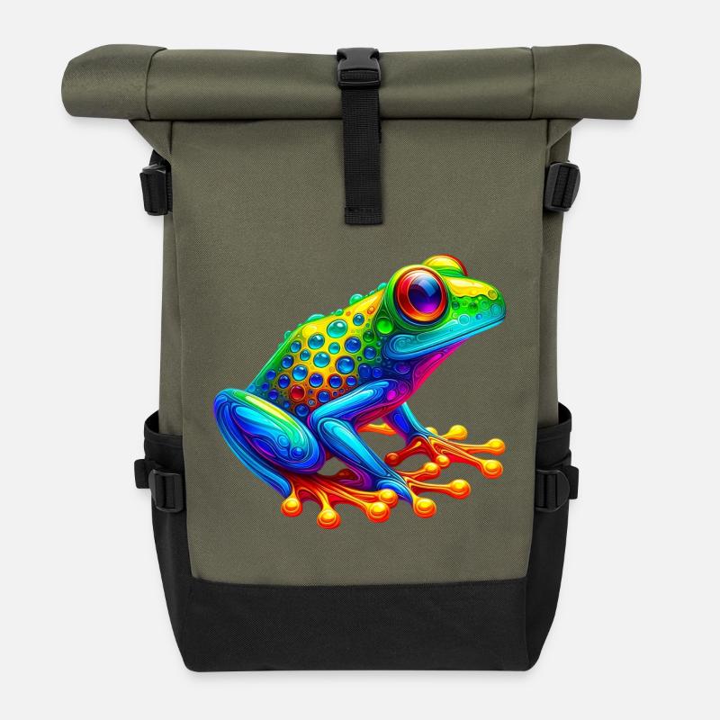 Frosch - Rolltop Rucksack - Olive/Schwarz