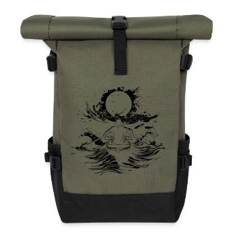 Ramer - Sac à dos roll top - olive/noir - Devant