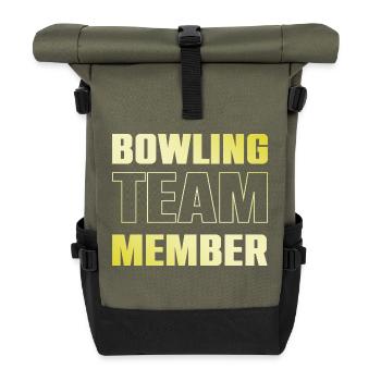 Bowling Team - Rolltop Rucksack - Olive/Schwarz - Vorne