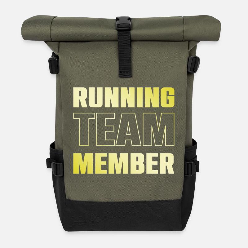Running Team - Rolltop Rucksack - Olive/Schwarz