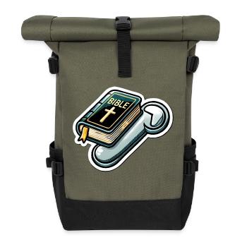 Slide to Activate Pioneer Mode - Roll Top Backpack - olive/black - Front