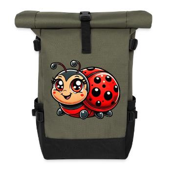 coccinelle animal de dessin animé - Sac à dos roll top - olive/noir - Devant