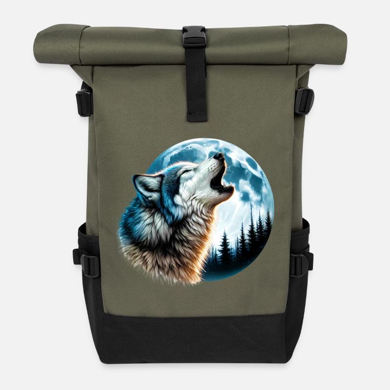 Wolf - Rolltop Rucksack - Olive/Schwarz
