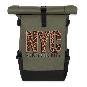 New York City Skyline - Rolltop Rucksack - Olive/Schwarz - Vorne