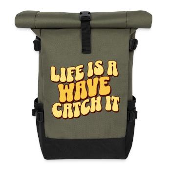 Kitesurf Kitesurfer Kiteboard - Sac à dos roll top - olive/noir - Devant