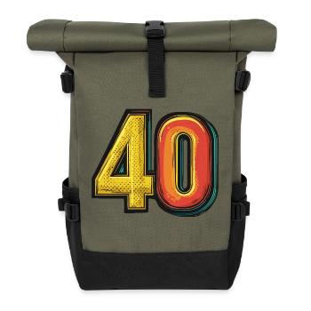 40 Nombre Coloré - Sac à dos roll top - olive/noir - Devant