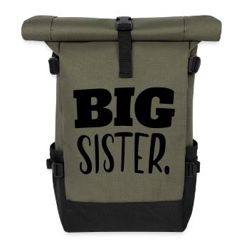 große Schwester - Rolltop Rucksack - Olive/Schwarz - Vorne
