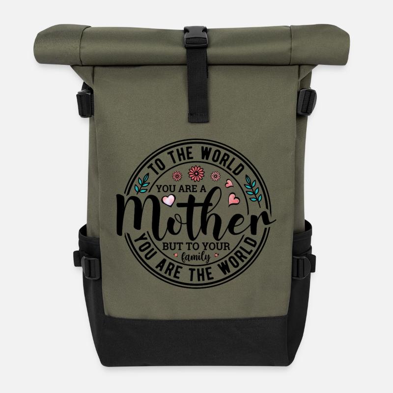 Vous êtes une Mère - Sac à dos roll top - olive/noir