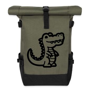alligator - Sac à dos roll top - olive/noir - Devant