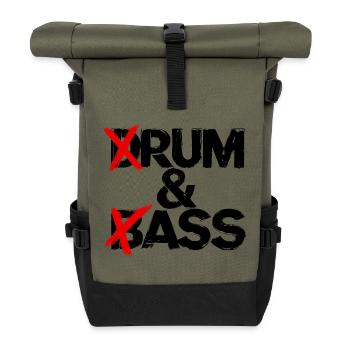 Drum & Bass / Rum & Ass Drummer Musique vintage - Sac à dos roll top - olive/noir - Devant