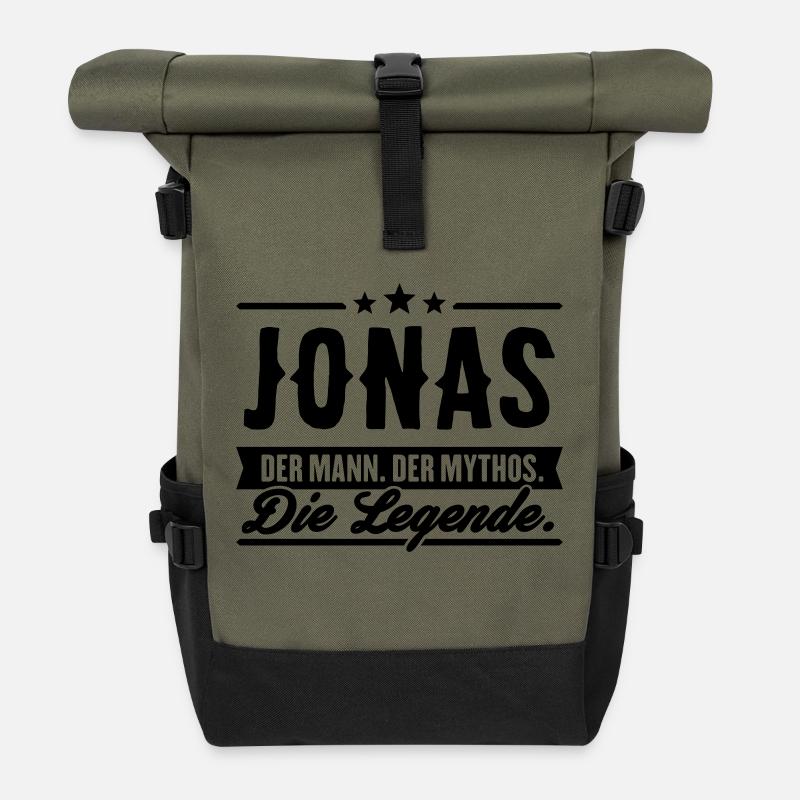 Man Myth Légende Jonas - Sac à dos roll top - olive/noir