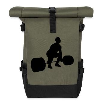 Kreuzheben start - Rolltop Rucksack - Olive/Schwarz - Vorne