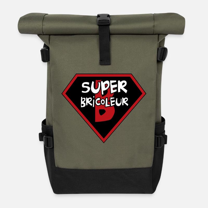 Super Bricoleur - Sac à dos roll top - olive/noir