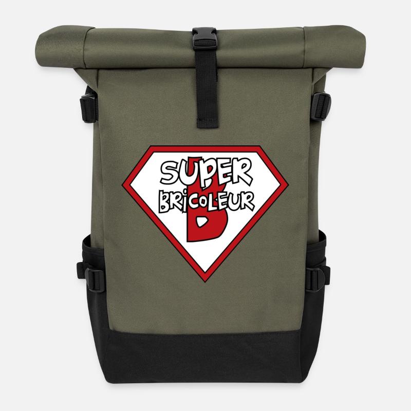 Super Handyman - Roll Top Backpack - olive/black