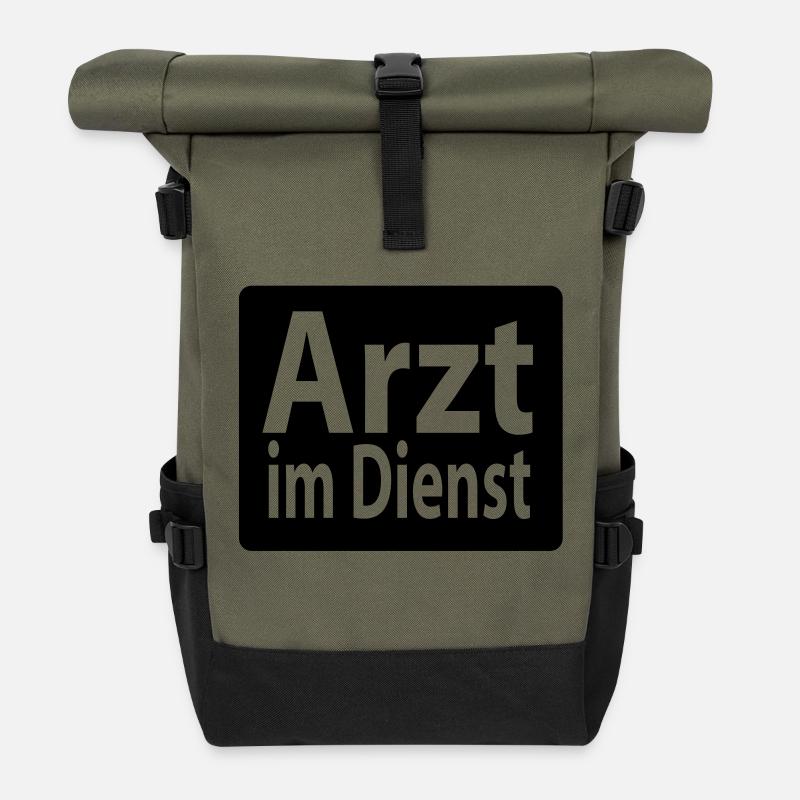 arzt - Rolltop Rucksack - Olive/Schwarz