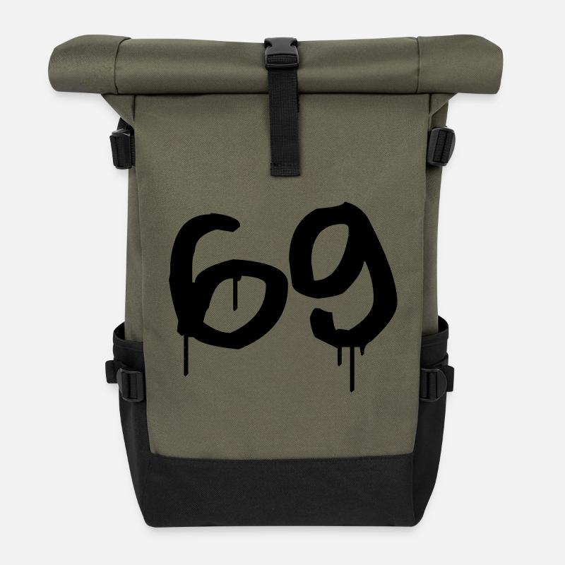 Day: 69 - Roll Top Backpack - olive/black