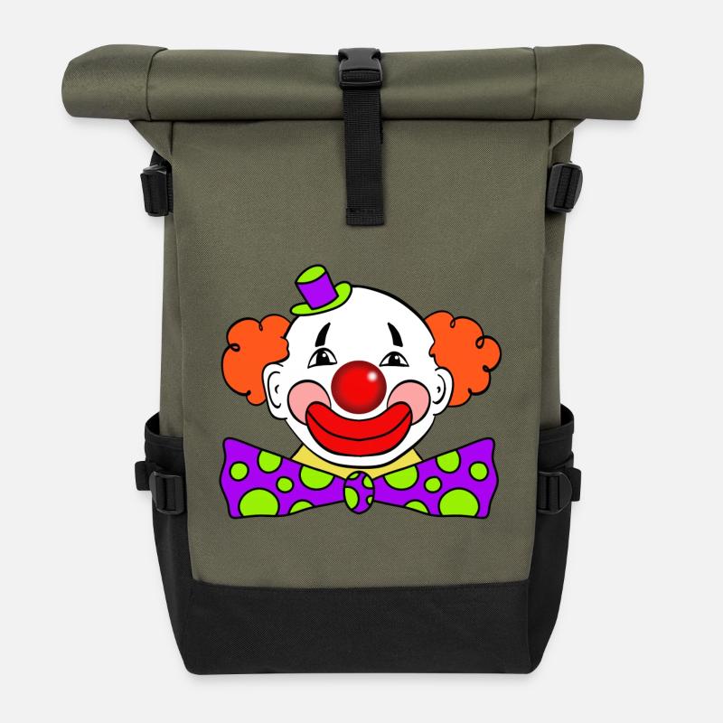 Clown - Rolltop Rucksack - Olive/Schwarz