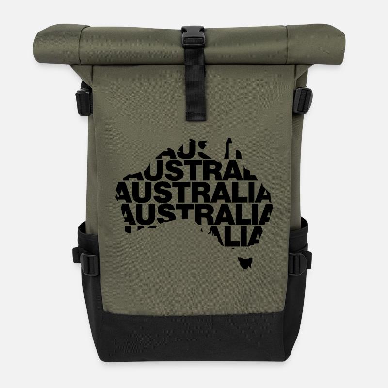 Australia - Sac à dos roll top - olive/noir