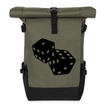 Dice - Roll Top Backpack - olive/black - Front