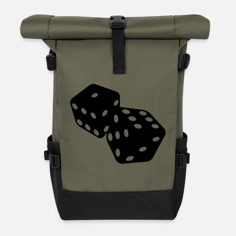 Wuerfel - Rolltop Rucksack - Olive/Schwarz