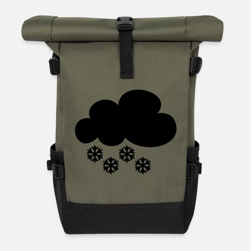 Schneewolke - Rolltop Rucksack - Olive/Schwarz