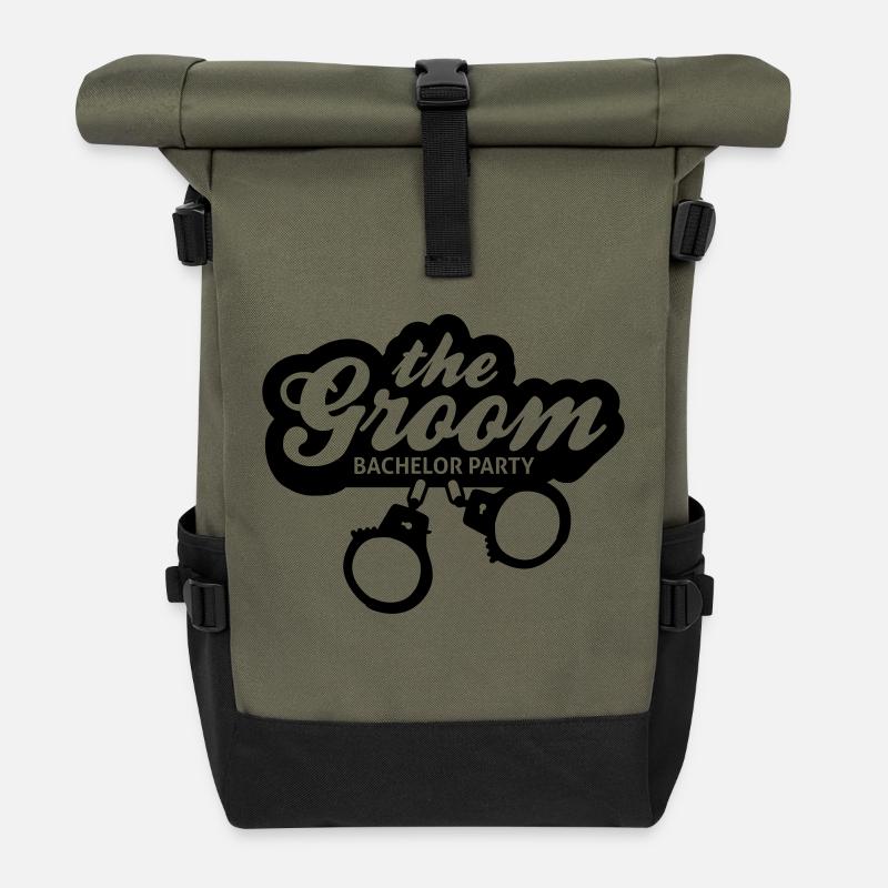 stag party - Roll Top Backpack - olive/black